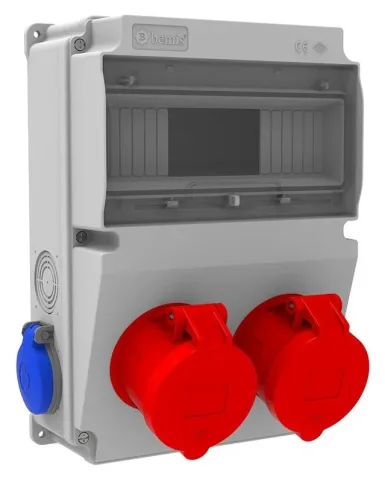 Комбинированный щиток розеток V10 – IP44, с розетками