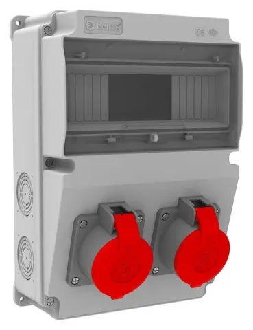 Комбинированный щиток розеток V10 – IP44, с розетками