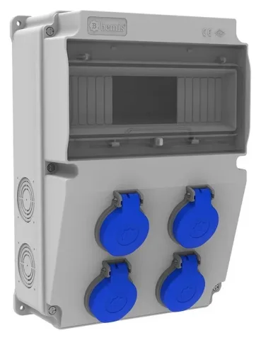 Комбинированный щиток розеток V10 – IP44, с розетками