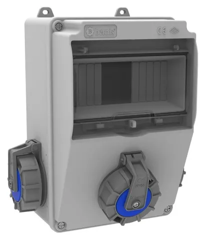 Комбинированный щиток розеток V7 – IP66, с розетками