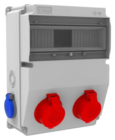 Комбинированный щиток розеток V12 – IP44, с розетками