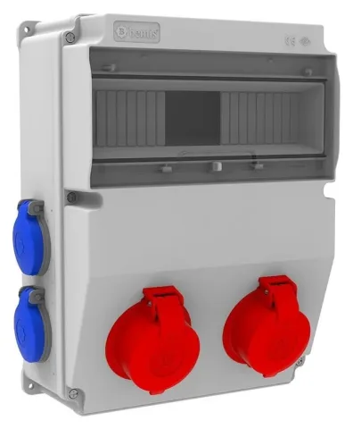 Cuadro combinado de tomas V12 – IP44, con tomas