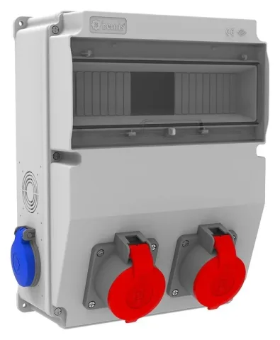 Cuadro combinado de tomas V12 – IP44, con tomas