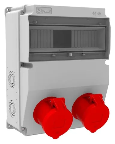 Cuadro combinado de tomas V12 – IP44, con tomas