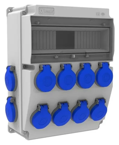 Комбинированный щиток розеток V12 – IP44, с розетками