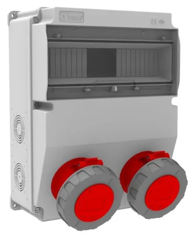 Cuadro combinado de tomas V12 – IP66, con tomas