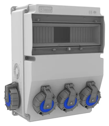 Комбинированный щиток розеток V12 – IP66, с розетками