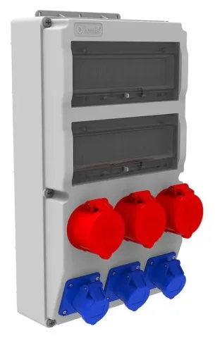 Комбинированный щиток розеток V26 – IP44, с розетками