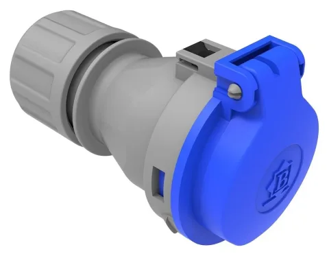 16A IP44 Single-Phase Connector (with Spring Lid)