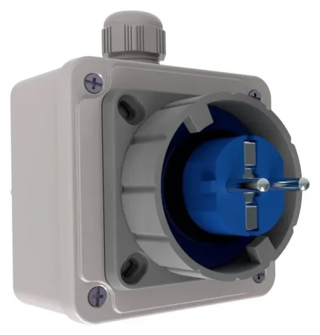 16A IP68 Single-Phase Wall-Mounted Inlet