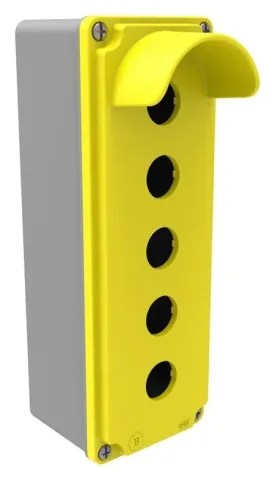Tastergehäuse mit Schutzkragen für 5 Taster 80x230x73 – IP67