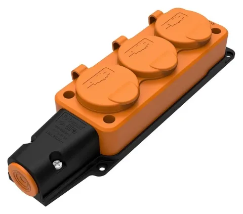 مقبس ثلاثي (برتقالي) أحادي الطور 16A IP54
