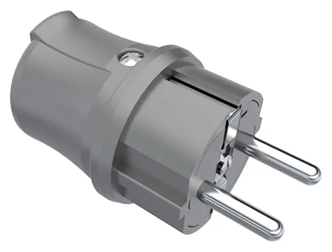 16A IP44 Single-Phase Plug (Grey)