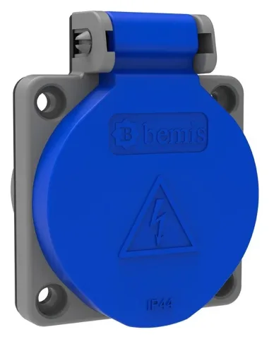 16A IP44 Single-Phase Panel Socket (Horizontal Entry)