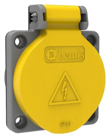 16A IP44 Single-Phase UPS Panel Socket (Yellow)
