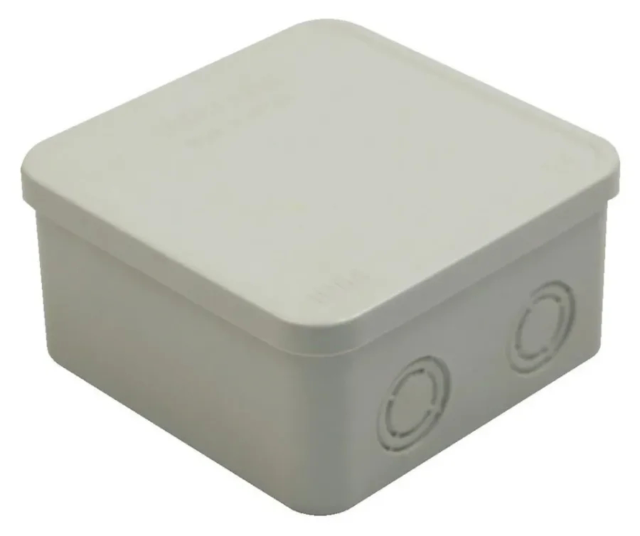 Plastic Junction Box (95x95x50) – IP44, Opaque Snap-on Cover