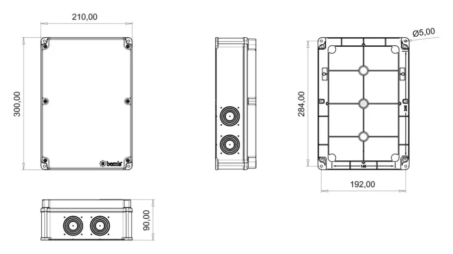 Plastik Buat 210x300x90 – IP67, Opak Vidalı Kapak – 2