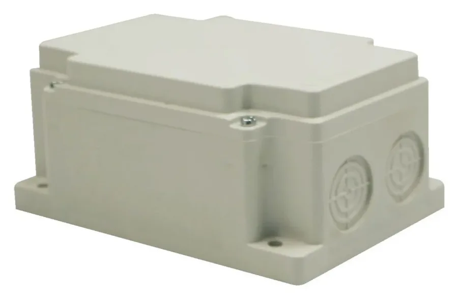 Caja de derivación de plástico 120x170x70 – IP67, tapa opaca atornillada