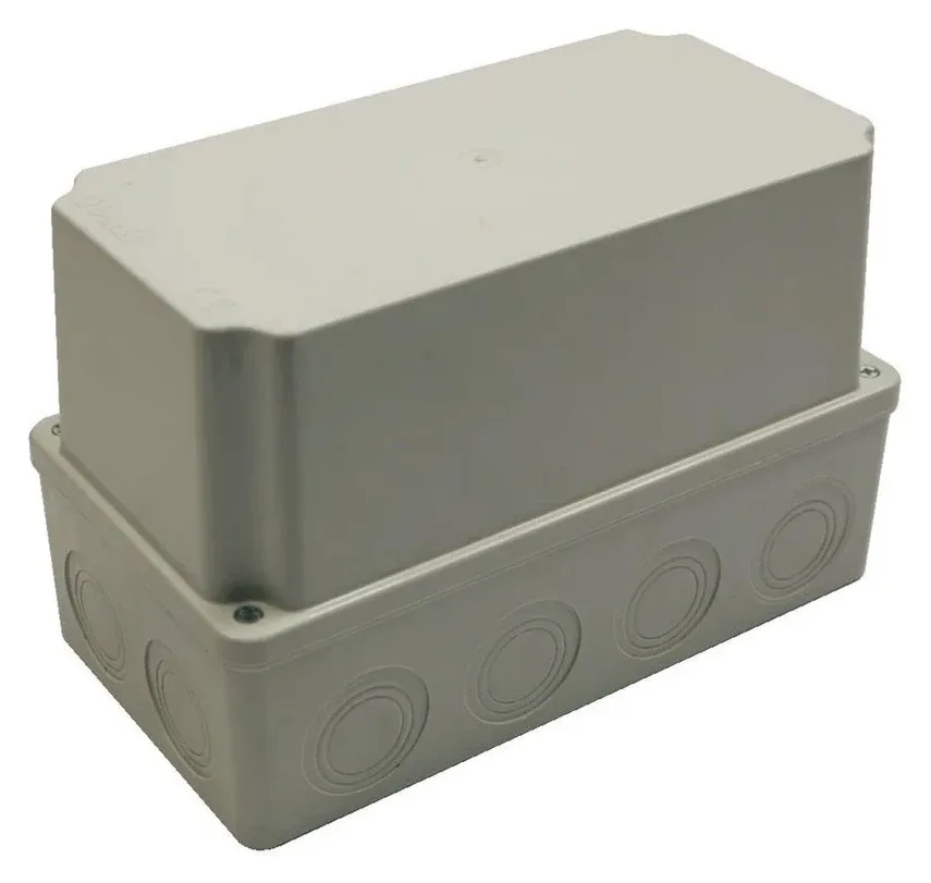 Caja de derivación de plástico 120x224x140 – IP44, tapa opaca atornillada