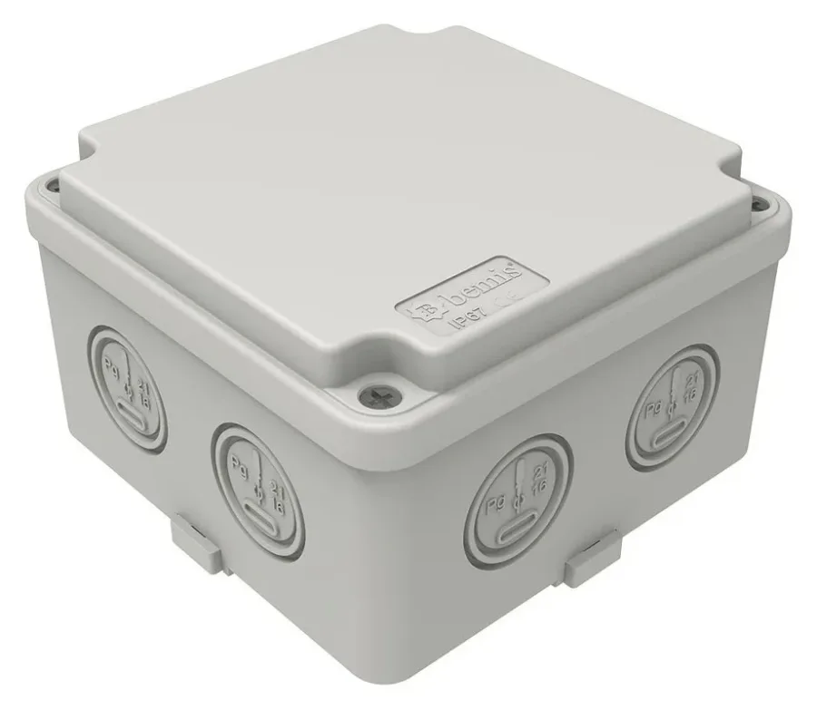 Plastic Junction Box 110x110x70 – IP67, Opaque Screw Cover