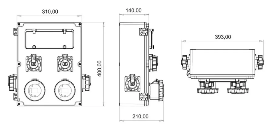 Alüminyum Kombinasyon Kutusu – IP67, Prizli – 2
