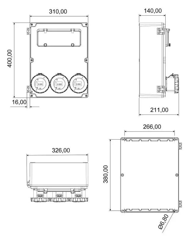 Alüminyum Kombinasyon Kutusu – IP67, Prizli – 2