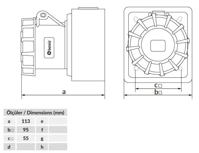Wandsteckdose CEE 16A 2P 24V IP67 – 2