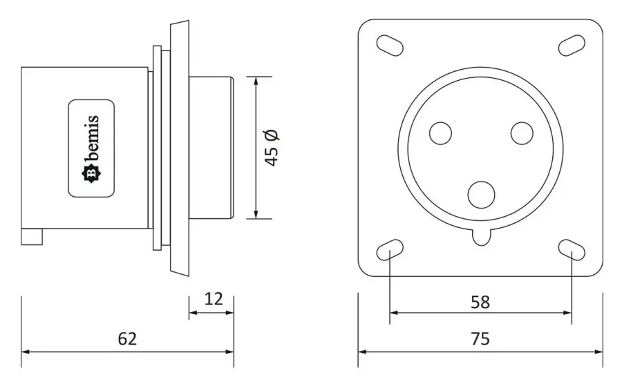 32A 3P IP44 CEE Makine Fişi – 2