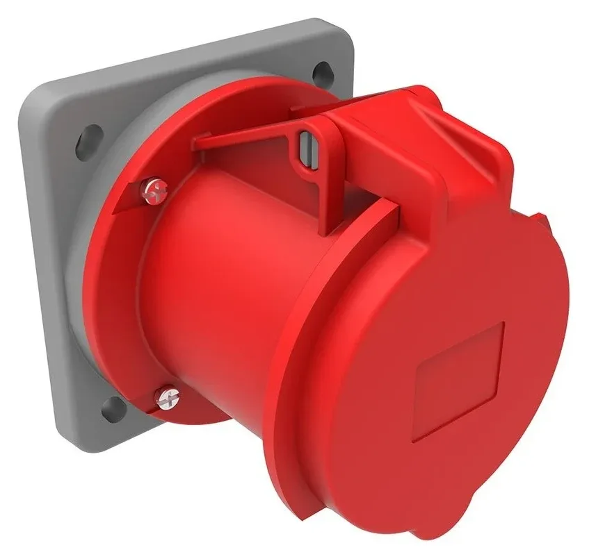 63A 4P IP44 CEE Panel-Mounted Socket
