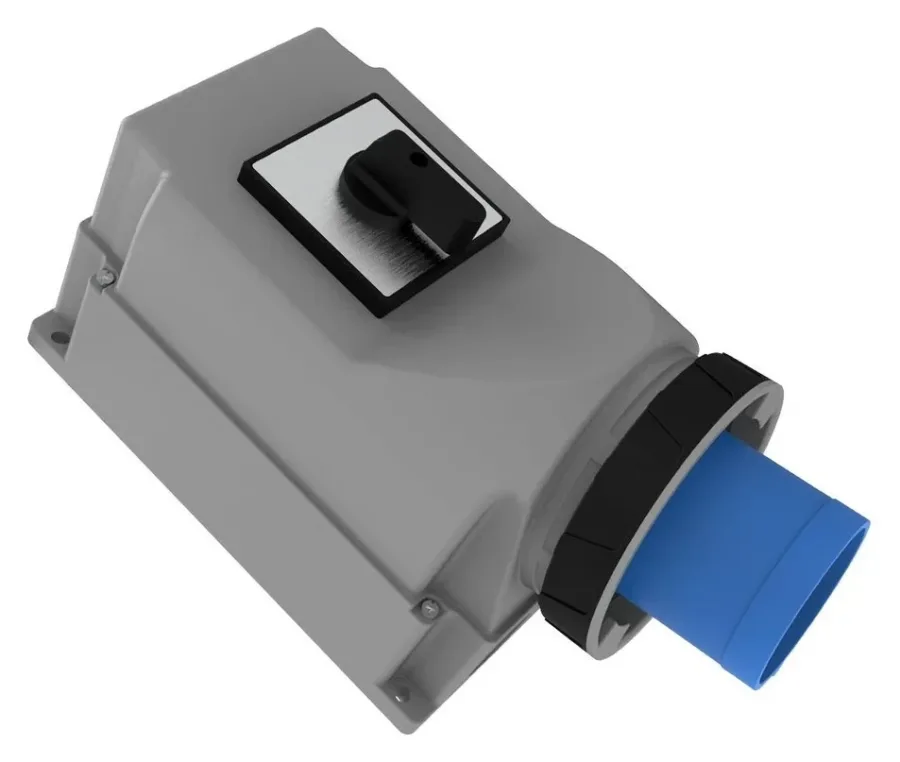 مدخل جداري بمفتاح دوار، مائل 90° CEE 125A 3P IP65