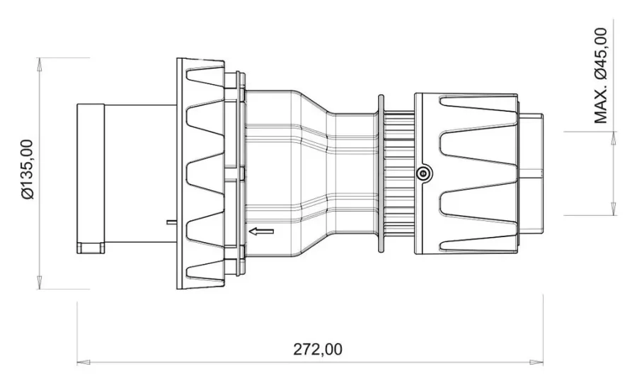 125A 4P IP67 CEE Plug – 2
