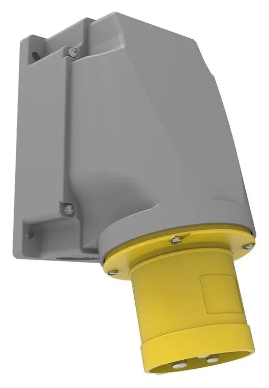 مدخل جداري مائل 90° (بتلامس تحكم) CEE 63A 3P IP44