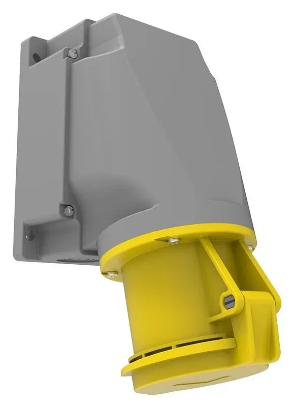 Розетка настенная, наклон 90° (с пилотным контактом) CEE 63A 3P IP44