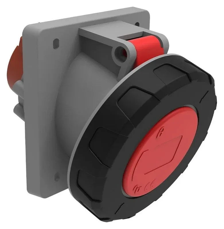 63A 4P IP67 CEE 45° Eğik Makine Prizi (Pilotlu)
