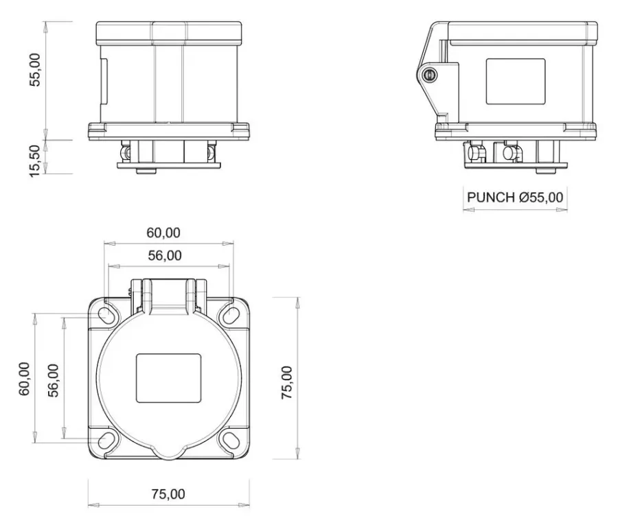 16A 5P IP44 CEE Makine Prizi – 2