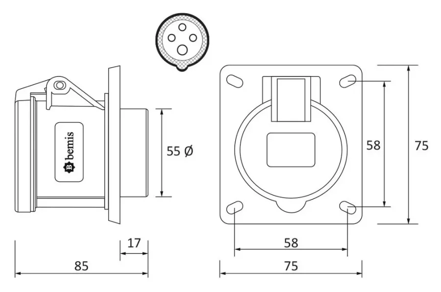 32A 4P IP44 CEE Makine Prizi – 2