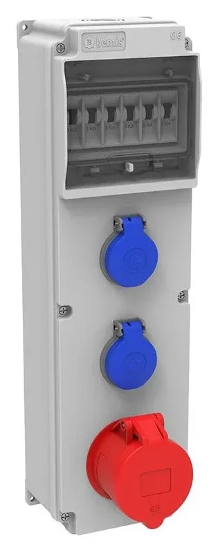 وحدة مقابس مجمعة V6 – IP44, مع مقابس