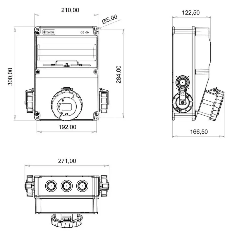 V10 Kombinasyon Kutusu – IP66, Prizli – 2