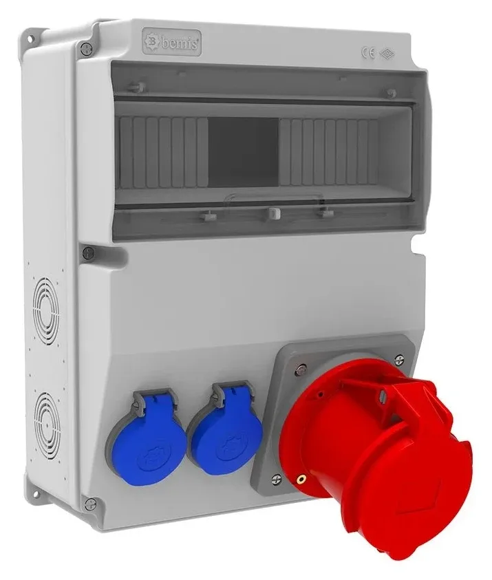 Cuadro combinado de tomas V12 – IP44, con tomas
