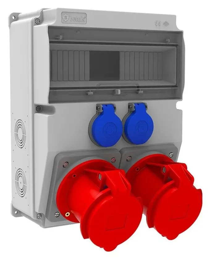 Cuadro combinado de tomas V12 – IP44, con tomas