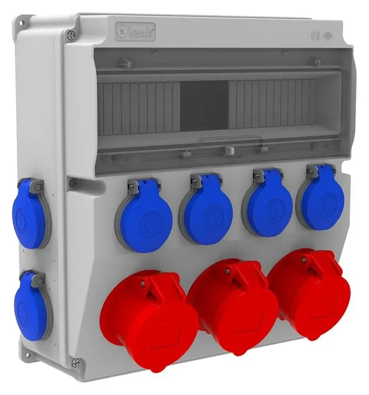 Cuadro combinado de tomas V15 – IP44, con tomas