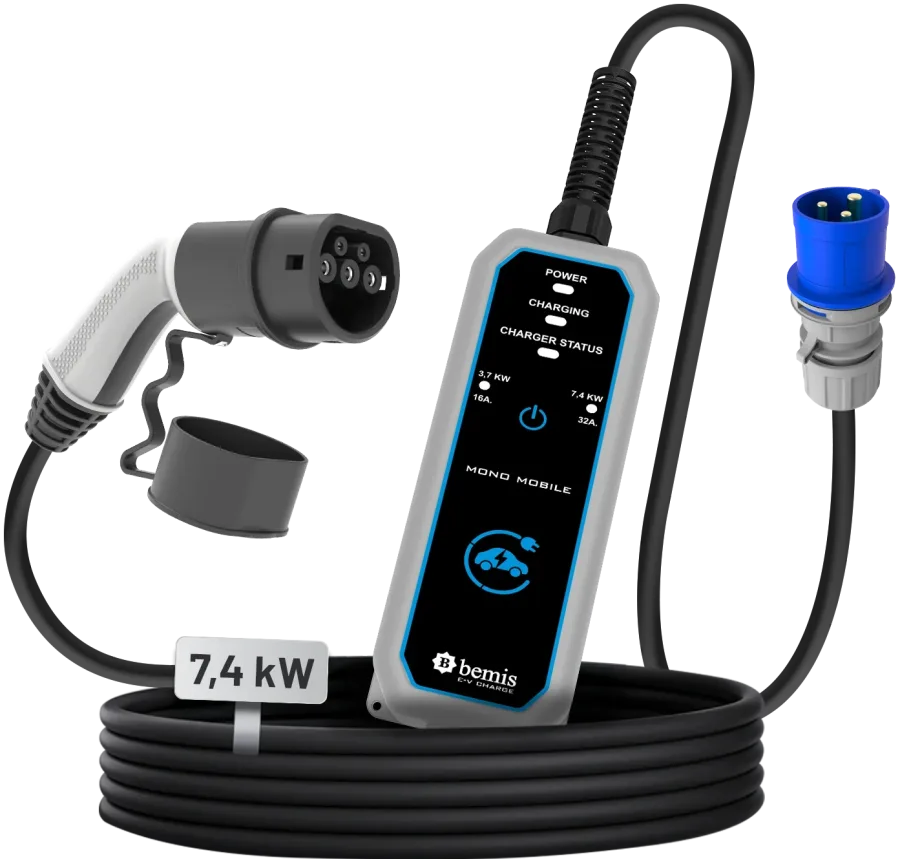 Mono Mobile 7,4 kW – Einphasig · 3,7 - 7,4 kW · 10 m