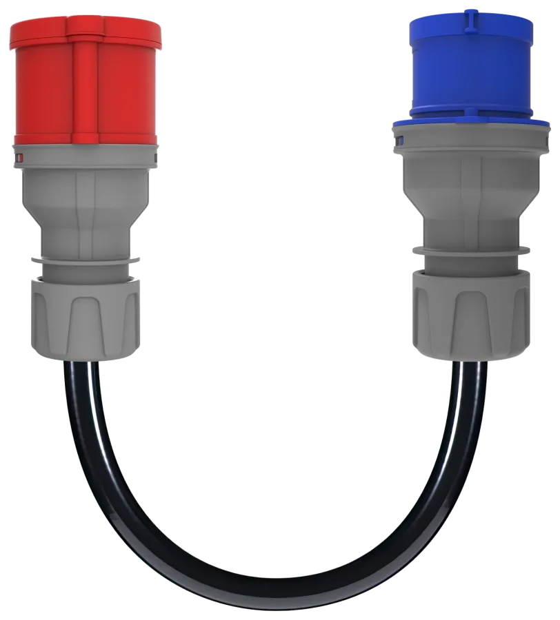 Adaptador CEE (3×6) – Enchufe 32A 3P → Toma 32A 5P