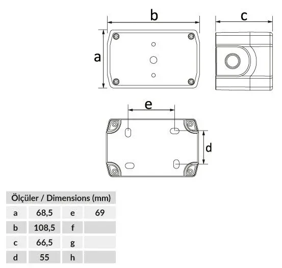 Корпус поворотного выключателя 25A – IP44 – 2