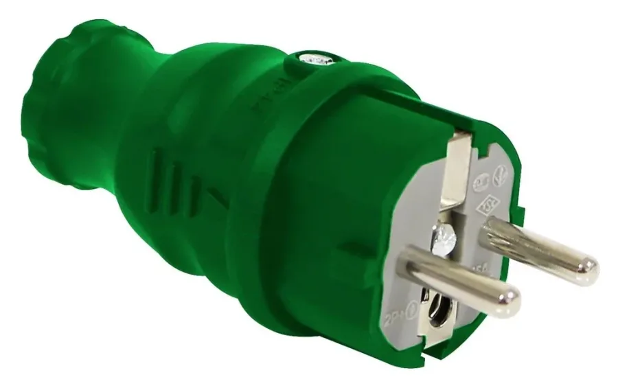 16A IP44 Monofaze UPS Düz Fiş (Yeşil)