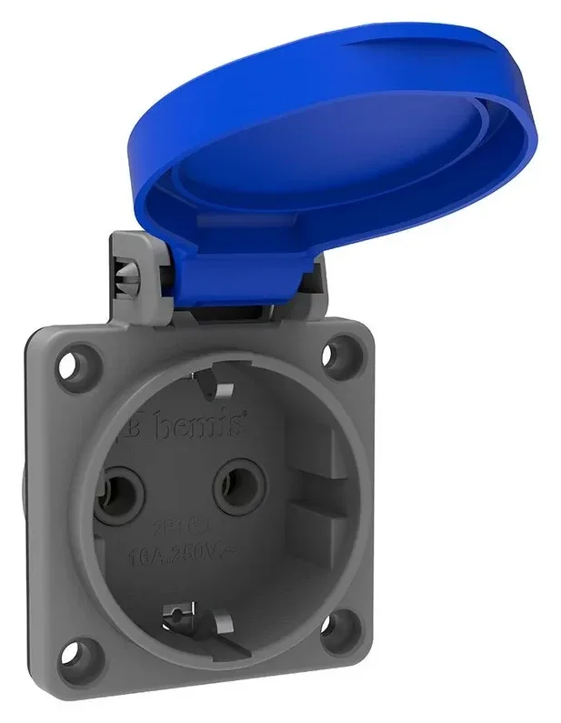 16A IP44 Single-Phase Panel Socket (Horizontal Entry) – 2