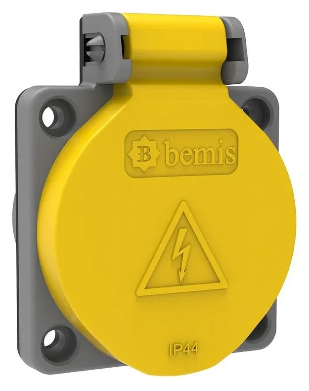 16A IP44 Single-Phase UPS Panel Socket (Yellow)