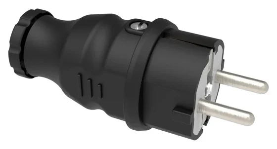Enchufe y toma de corriente de goma de 1/16 A y 220 V